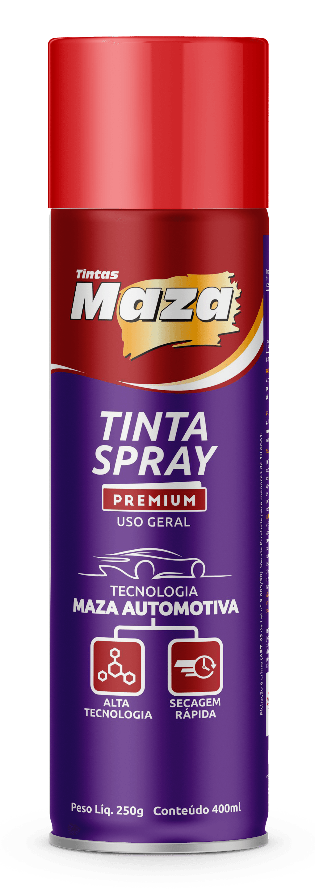 Spray Brilhante Vermelho — Imobiliária | Tintas Maza