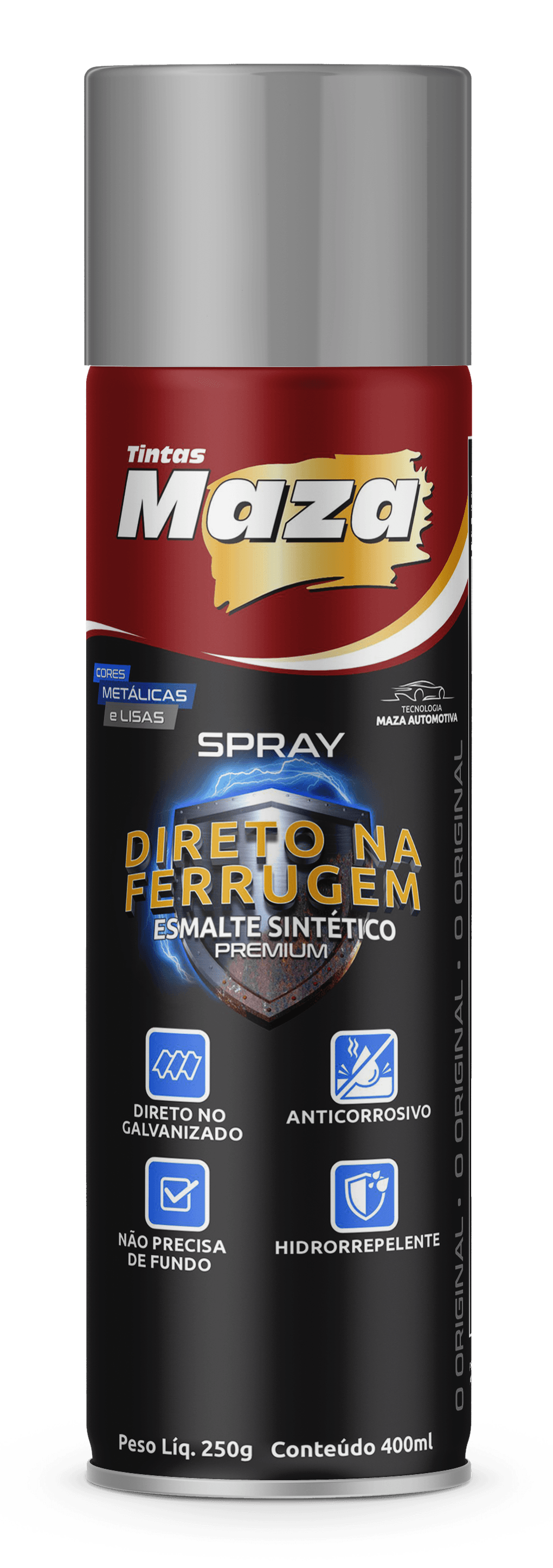 Spray Esmalte Direto Na Ferrugem Preto — Imobiliária | Tintas Maza